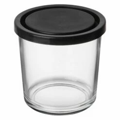 Glasdose Schwarz Deckel 0,5L