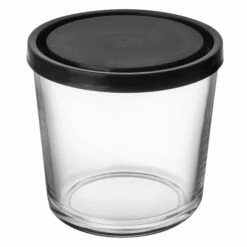 Glasdose Schwarz Deckel 0,8L