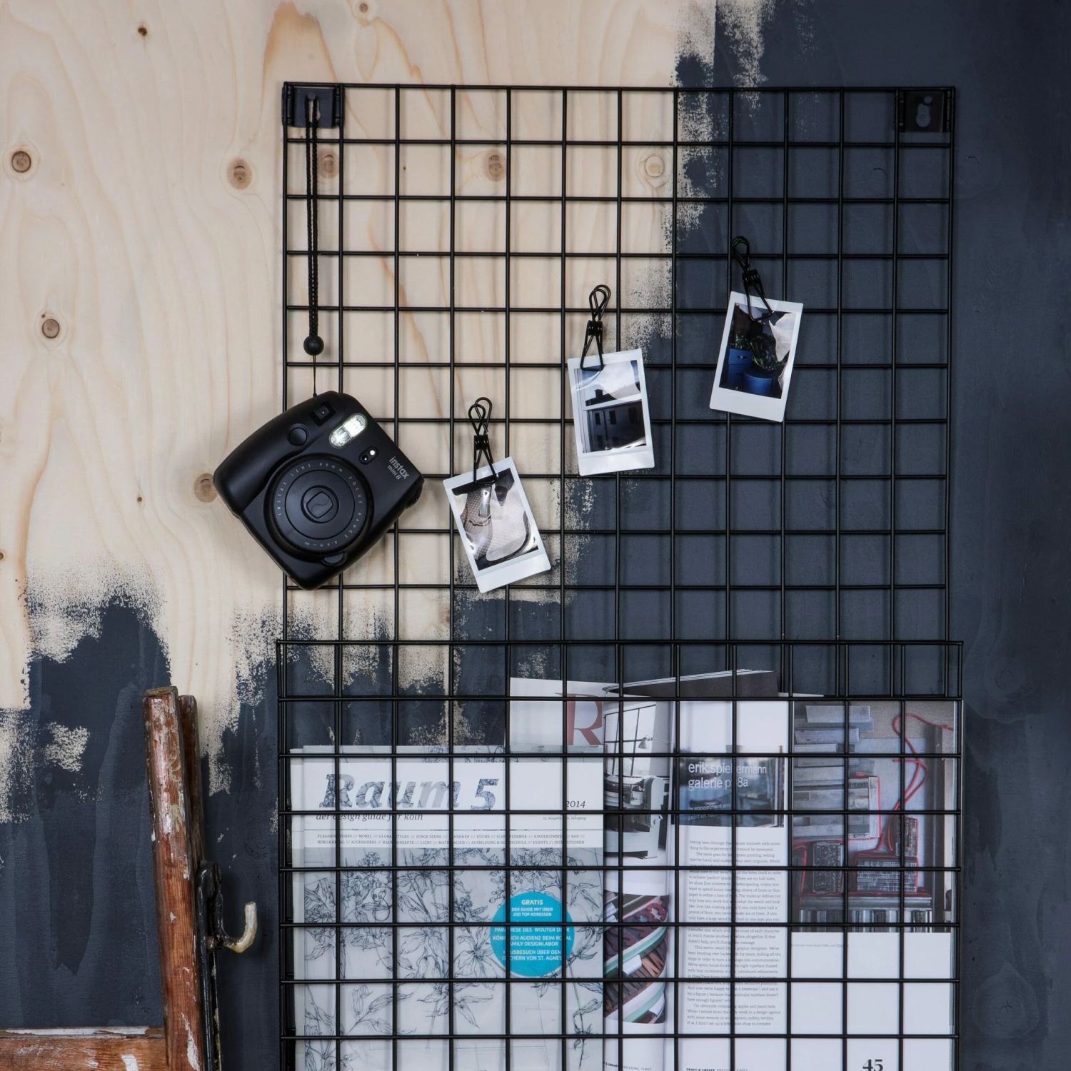 Aufbewahrungssystem Gitter Schwarz 4 Aufbewahrungssystem Gitter Schwarz – Bild 2