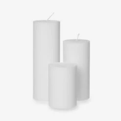 Kerze 7x10cm Weiß -GRANIT Verkäufe 372676 19453