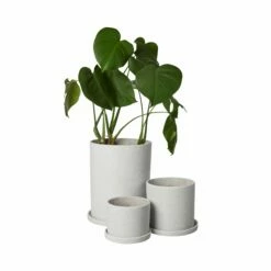 Blumentopf/Teller Polystone Groß Weiß -GRANIT Verkäufe 373543 14311