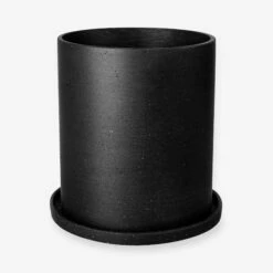 Blumentopf/Teller Polystone Groß Schwarz