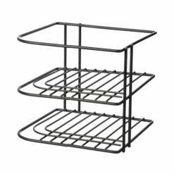 Regal Ecke 2 Ebenen Schwarz