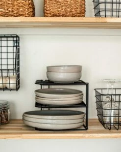 Regal Ecke 2 Ebenen Schwarz -GRANIT Verkäufe 374372 37622