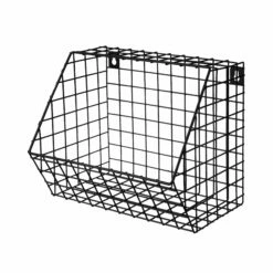Wandkorb Für Gitternetz 22x30 Cm Schwarz