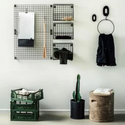 Wandkorb Für Gitternetz 22x30 Cm Schwarz -GRANIT Verkäufe 374701 35529