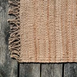Teppich Jute Handgewebt Mit Fransen 70x140cm -GRANIT Verkäufe 374855 34785