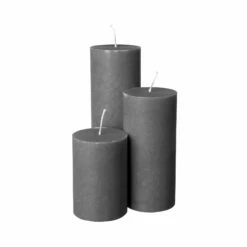 Kerze 7x20cm Grau -GRANIT Verkäufe 375024 17376 3