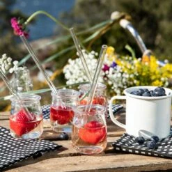 Strohhalm Glas 4er-Pack -GRANIT Verkäufe 375179 16764 3