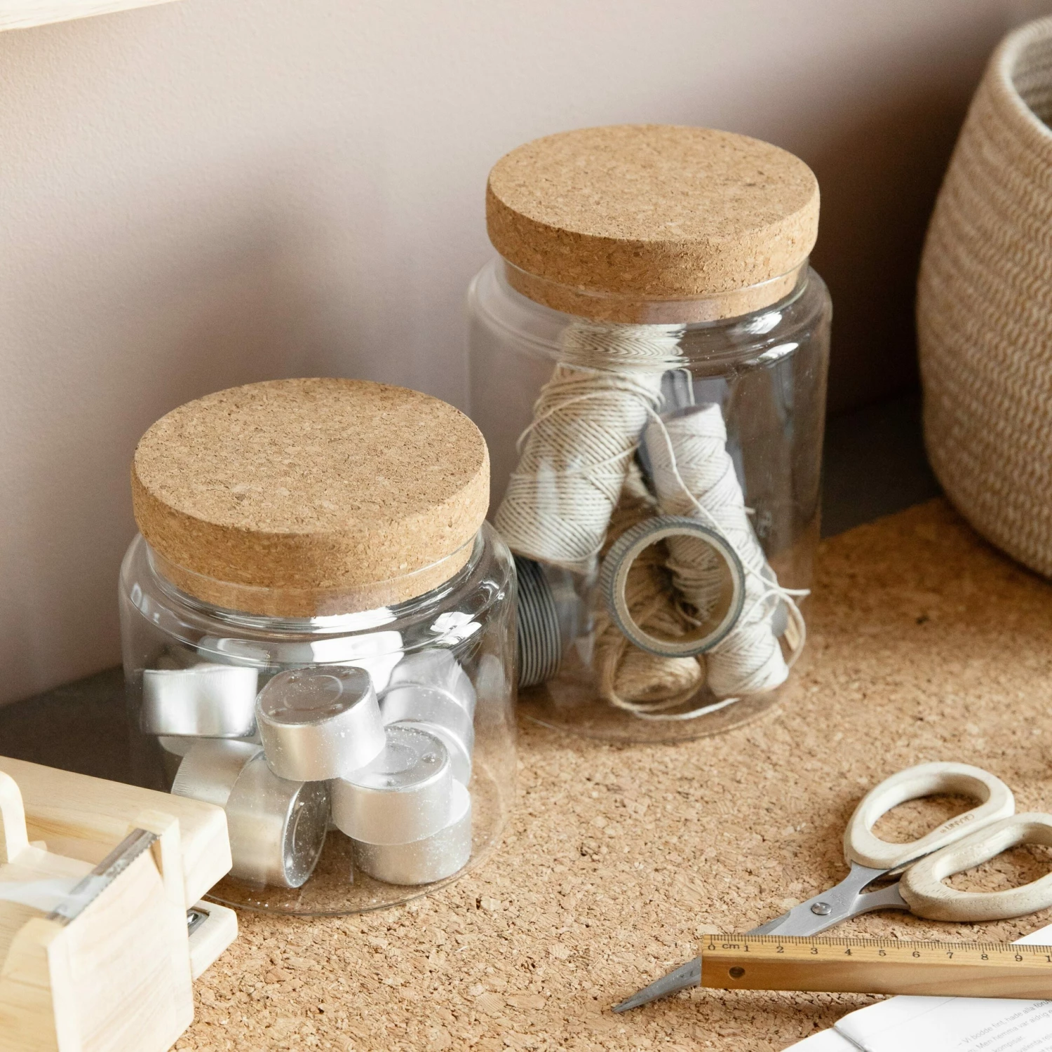 Glasgefäß Korkdeckel Groß 5 Glasgefäß Korkdeckel Groß – Bild 3
