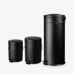 Pedal-Eimer Metall Schwarz 12 L -GRANIT Verkäufe 375683 19856 3