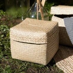 Korb Seegras Deckel 28x28cm -GRANIT Verkäufe 375732 20306