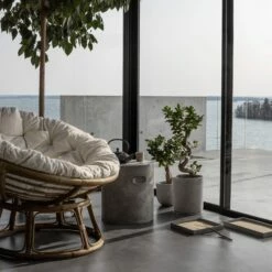 Sitzkissen Groß Rund Cremefarben -GRANIT Verkäufe 376171 17040 1