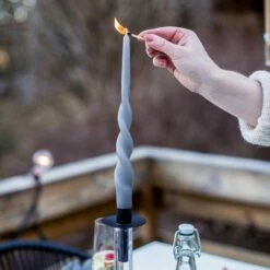 Kerzenhalter Flasche Kronleuchterkerze Schwarz -GRANIT Verkäufe 400417 25739