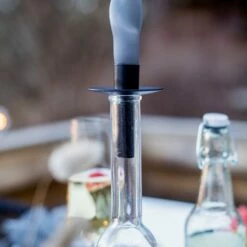 Kerzenhalter Flasche Kronleuchterkerze Schwarz -GRANIT Verkäufe 400417 25740