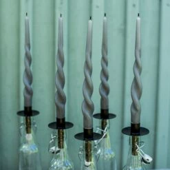 Kerzenhalter Flasche Kronleuchterkerze Schwarz -GRANIT Verkäufe 400417 27579