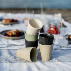 Becher Porzellan Grau -GRANIT Verkäufe 400488 27115