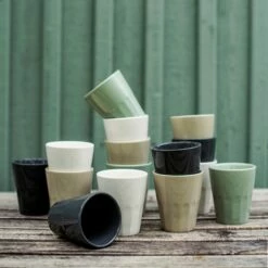 Becher Porzellan Grau -GRANIT Verkäufe 400488 27262