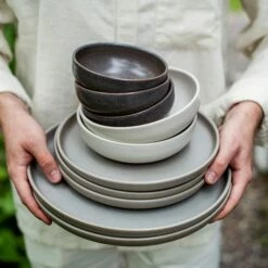 Schüssel Bruno Steingut 22 Cm Grau -GRANIT Verkäufe 400587 27514