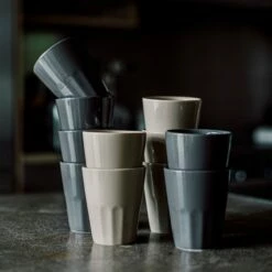 Becher Porzellan Sandbeige -GRANIT Verkäufe 400737 28718