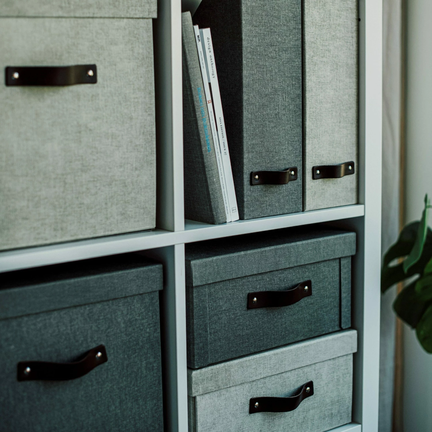 Storage Box High Canvas Dark Grey 7 Storage Box High Canvas Dark Grey – Bild 5