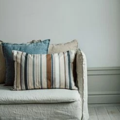 Cushion Rib Stripe 40x60 Blue/Beige -GRANIT Verkäufe 401351 31392