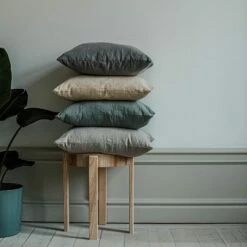 Kissen Leinen-Mix 50 X 50 Grau -GRANIT Verkäufe 401367 31409