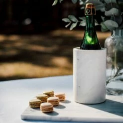 Wine Cooler/Utensil Holder Marble White -GRANIT Verkäufe 401570 34672