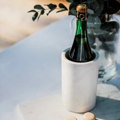 Wine Cooler/Utensil Holder Marble White -GRANIT Verkäufe 401570 34673