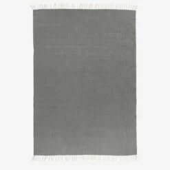 Teppich Baumwolle 140 X 200 Dunkelgrau