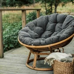 Sitzkissen Groß Rund Dunkelgrau -GRANIT Verkäufe 401731 35864