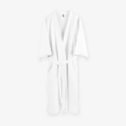 Bademantel Waffelstruktur Weiß Einheitsgröße