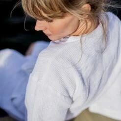 Bademantel Waffelstruktur Weiß Einheitsgröße -GRANIT Verkäufe 401755 31972