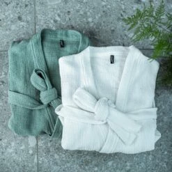 Bademantel Waffelstruktur Weiß Einheitsgröße -GRANIT Verkäufe 401755 32837