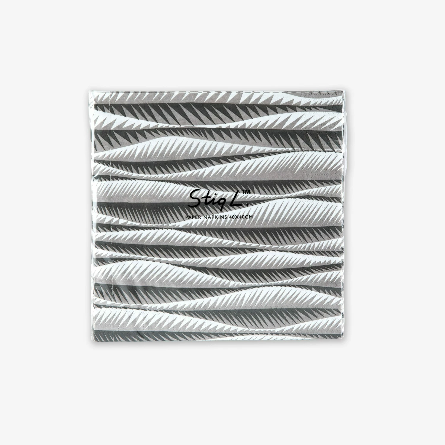 Serviette Stig Lindberg Korrugalion Grau 3 Serviette Stig Lindberg Korrugalion Grau