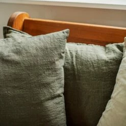 Kissen Leinen 50 X 70 Dunkel Khaki Grün -GRANIT Verkäufe 401962 35846