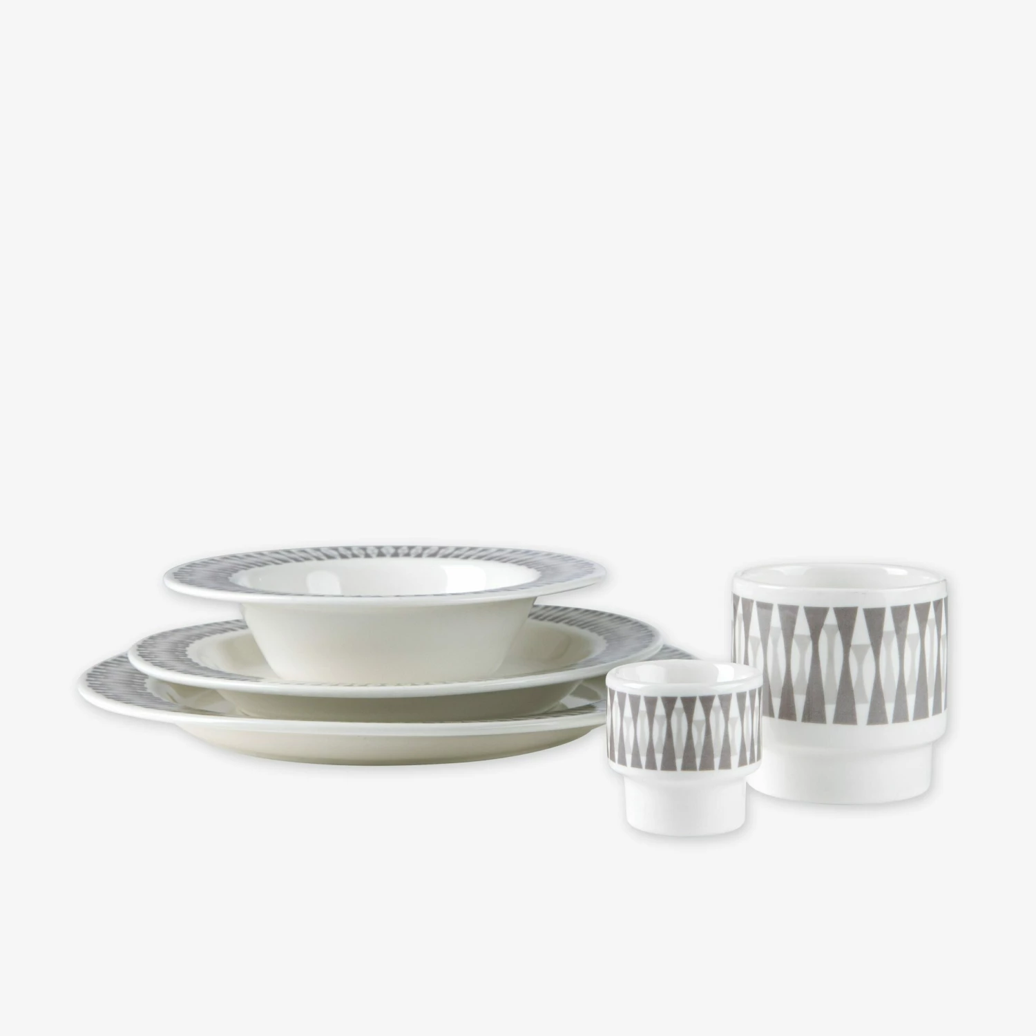 Teller Stig Lindberg Diabolo 22 Cm Grau 6 Teller Stig Lindberg Diabolo 22 Cm Grau – Bild 4