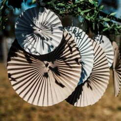 Papierdekoration Recycelt 15 Cm Streifen Beige -GRANIT Verkäufe 401995 34681