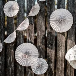 Papierdekoration Recycelt 15 Cm Streifen Beige -GRANIT Verkäufe 401995 34684