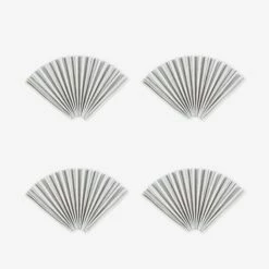 Papierdekoration Recycelt 4er-Pack Streifen Dunkelgrau