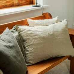 Kissen Leinen 50 X 70 Hell Khaki Grün -GRANIT Verkäufe 402039 35849