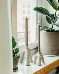 Kerzenleuchter Low Flow Warmgrau -GRANIT Verkäufe 402152 36423