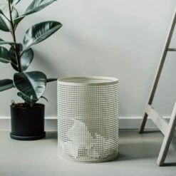 Papierkorb Perforiert Ø 24 Cm Beige -GRANIT Verkäufe 402262 35502