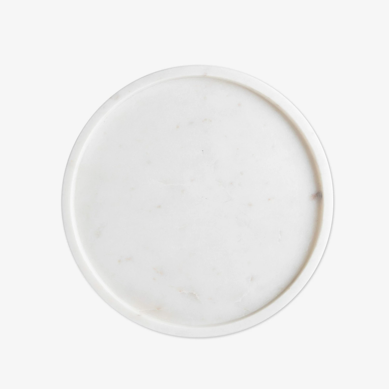 Tablett Marmor Ø 28 Cm Weiß 4 Tablett Marmor Ø 28 Cm Weiß – Bild 2