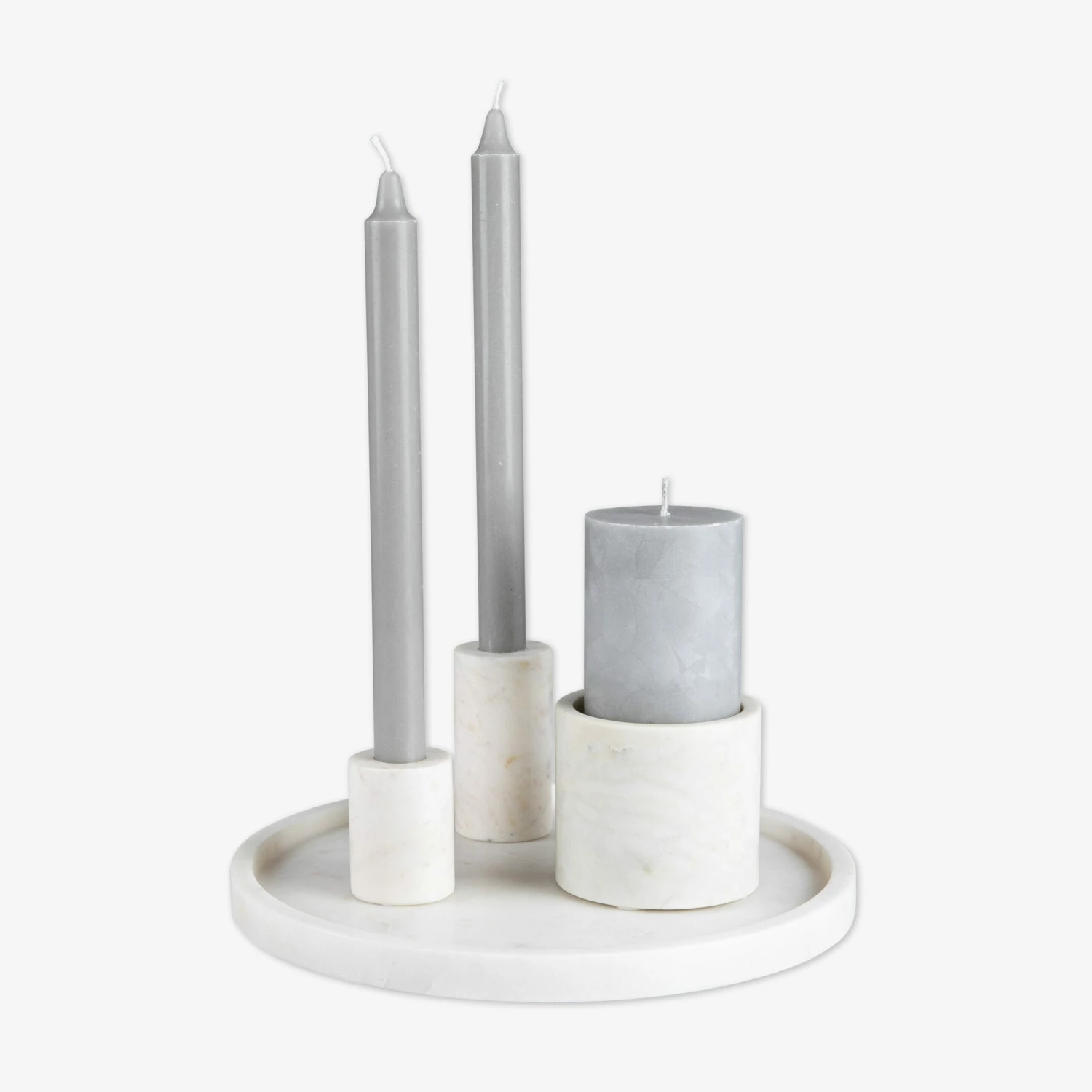 Tablett Marmor Ø 28 Cm Weiß 6 Tablett Marmor Ø 28 Cm Weiß – Bild 4