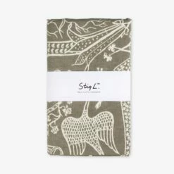 Tischdecke Stig Lindberg 140 X 250 Cm Poème D'Amour Hell Khaki Grün