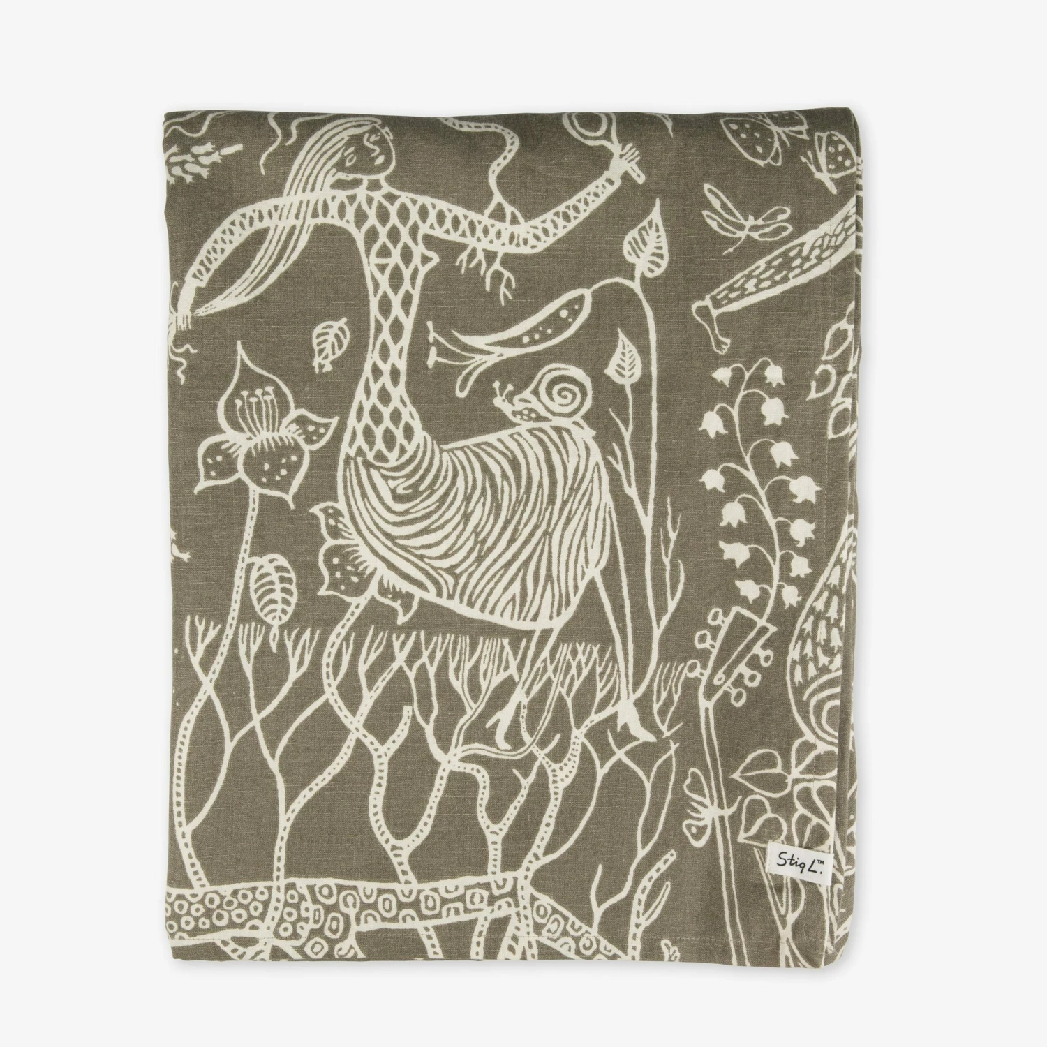 Tischdecke Stig Lindberg 140 X 250 Cm Poème D'Amour Hell Khaki Grün 4 Tischdecke Stig Lindberg 140 X 250 Cm Poème D'Amour Hell Khaki Grün – Bild 2
