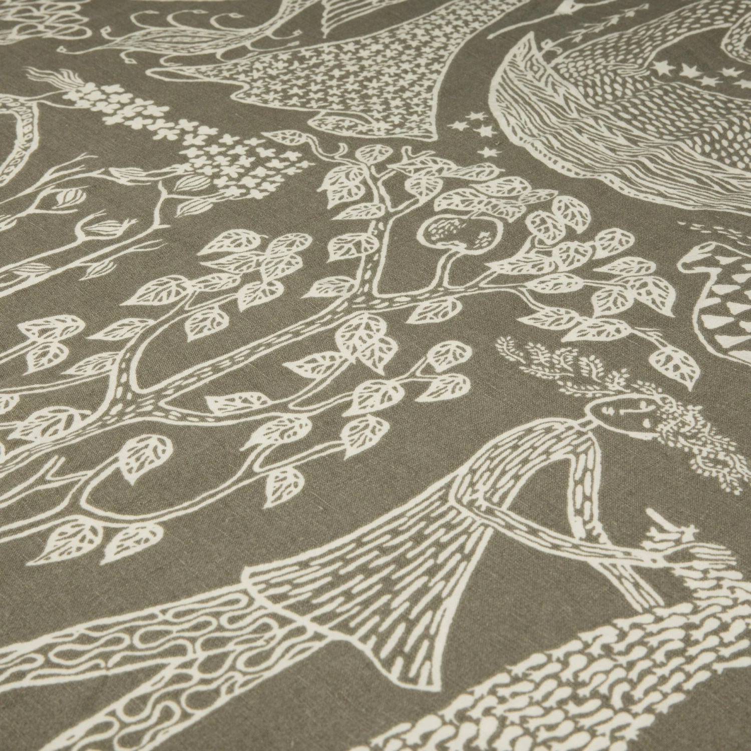 Tischdecke Stig Lindberg 140 X 250 Cm Poème D'Amour Hell Khaki Grün 7 Tischdecke Stig Lindberg 140 X 250 Cm Poème D'Amour Hell Khaki Grün – Bild 5