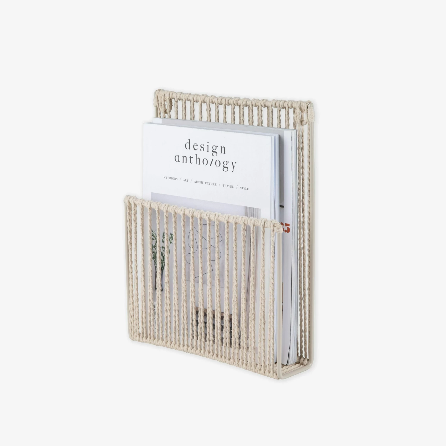 Zeitungshalter Baumwolle Natur 3 Zeitungshalter Baumwolle Natur