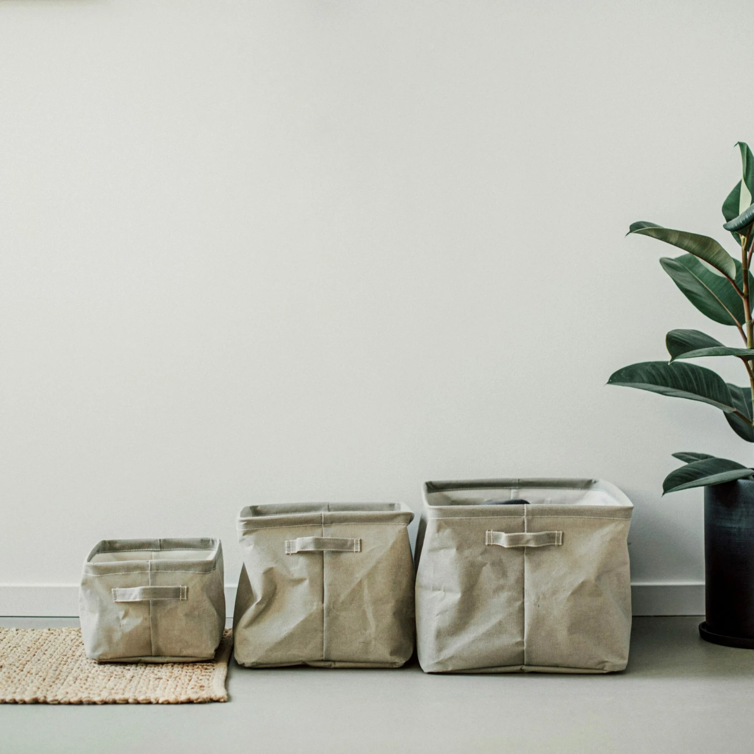 Korb Faltbar Klein Beige 7 Korb Faltbar Klein Beige – Bild 5